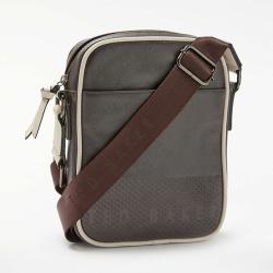 Across body bag chocolate PU mens shoulder bag flight bag