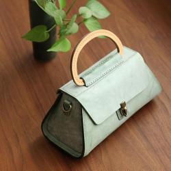 2023 New Leather Lady's Bag Vegetable Tanned Manual Bags Original Japanese Mist Wax Leather Portable Bag