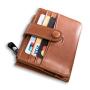 Multiple nice design rfid bifold leather card case leather purse coin wallet