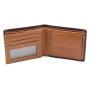 RFID men wallet genuine leather wallet with coin pouch tri-fold