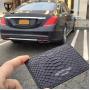 Luxury fashion 100% real snak skin leather credit card case/double sided business card holder