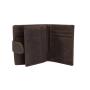 New Retro Crazy-horse Genuine Leather Handmade Mens Clip Wallet Factory in China