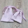 Pink Cotton Linen Jewellery Bag