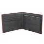 vertical bifold rfid blocking real carbon fiber wallet for men