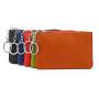 Fashion Modelling Zippered Cowhide Leather Key Wallet Mini Ladies Coin Key Pouch