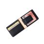Bifold slim leather men wallet with magnetic money clip RFID Blocking
