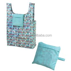 Gelory Wholesale Recycled PET Collapsible bag Personalized promotional foldable polyester shopping bag