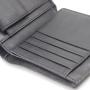 Nappa genuine leather trifold coin wallet 14 card slots large capacity leather wallet with front pocket