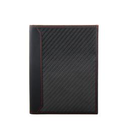 OEM carbon fiber genuine leather boarding travel wallet custom passport holder with gift box