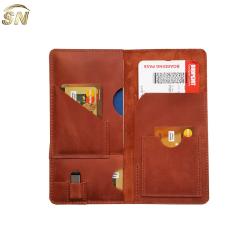 Personalized gift document organizer leather travel document wallet
