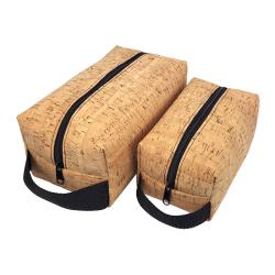 New design cork wash bag cork leather toiletry bag for men