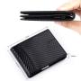 RFID carbon fiber wallet customized Men's trifold leather money clip wallet