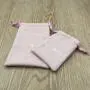 Pink Cotton Linen Jewellery Bag