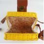 Candy Color Square Lovely Straw Woven Satchel Messenger Women Rattan Beach Crossbody Shoulder Bag
