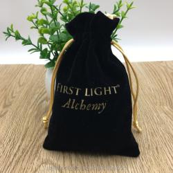 Custom Jewelry Velvet Ring Bag With Drawstring