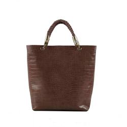 Factory Wholesale Crocodile PU Leather Handbag Women Shoulder Bag Ladies Casual Tote Handbag