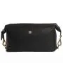 Top quality PU leather easy clean PVC lining toiletry pouch for men hook travel wash bag