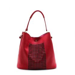 designer leather handbag fashion studded organic tote bag wholesale