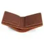 Slim front pocket men wallet crazy horse leather wallet with logo emboss