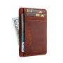 simple taffiano business leather card holder with PVC window