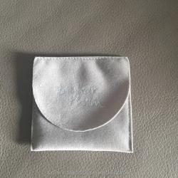 Grey Velvet Envelop Pouch With Flap