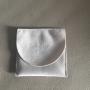 Grey Velvet Envelop Pouch With Flap