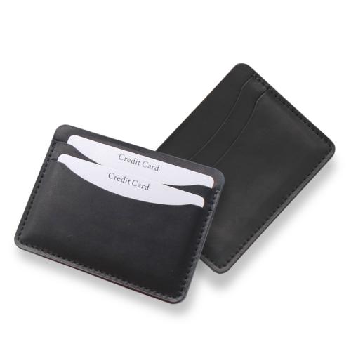Customized embossed logo oil leather atm card holder credit card holder slim wallets