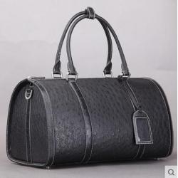 OEM ODM Custom Luxury Quality Trending Real Ostrich Skin Leather Women Men Casual Travel Gym Duffle Handbag Bags Manufacturers