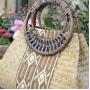 Fashion Woven Straw Shoulder Bag Summer Beach Rattan Tote Bag with Travel Holiday for Women
