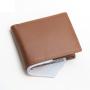 Napa nice cowhide leather trifold wallets coin wallets RFID blocking