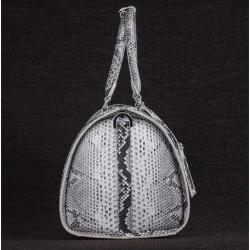 Updated New Fashion Large Capacity Mens Travel Duffel Bags Genuine Luxury Snake Skin Leather Weekend Duffle Bag