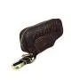 Wholesale Vintage Car Key Holder Pouch Luxury Cowhide Leather Key Bag With Key Ring