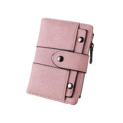 Wholesale New 2019 Fashion Short Wallets PU Leather Ladies Purse Zipper Wallet Women