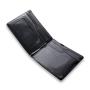 Brown leather crocodile embossed pattern men's money clip wallet minimalist bi-fold wallet
