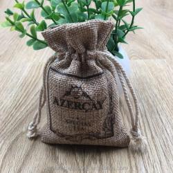 Natural Hemp Bag with ties, Simple Jewelry Small Gift Packaging Pouches 8.5cm*11.5cm