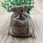 Natural Hemp Bag with ties, Simple Jewelry Small Gift Packaging Pouches 8.5cm*11.5cm
