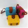 Candy Color Square Lovely Straw Woven Satchel Messenger Women Rattan Beach Crossbody Shoulder Bag