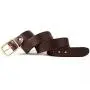Italian Full Grain Cowhide Men Genuine Leather Belt with Brass Single Buckle