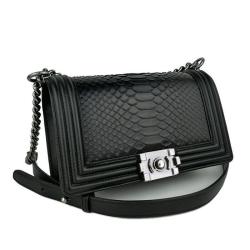 Custom Lady Designer Luxury Fashion Genuine Snake Skin Leather Lady Small Chain Flap Shoulder Bag Handbag Famous Brands