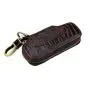 Wholesale Vintage Car Key Holder Pouch Luxury Cowhide Leather Key Bag With Key Ring