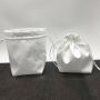 Plain Square Bottom Satin Jewelry Pouch, Cosmetic Satin Drawstring Pouch