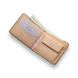 Handmade natural vegetable tanned rfid leather wallet