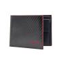 vertical bifold rfid blocking real carbon fiber wallet for men