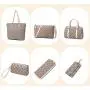 Wholesale China online shopping travel PU leather 6 Pieces tote bag set for women