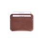 Personalized front pocket RFID vegetable tanned leather card holder with logo