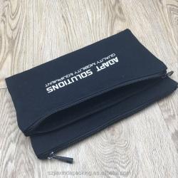 Customized Black Canvas Zipper Bag