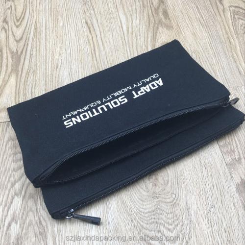 Customized Black Canvas Zipper Bag