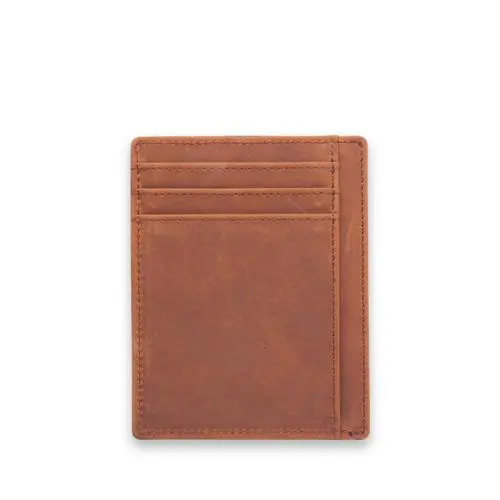Sunny Leathers RFID Blocking Genuine Leather Credit Card Holder Front Pocket Wallet With ID Card Window