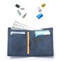 New style genuine cow hide fashion leather money wallet card wallets with pull tab