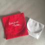 Grey Velvet Envelop Pouch With Flap